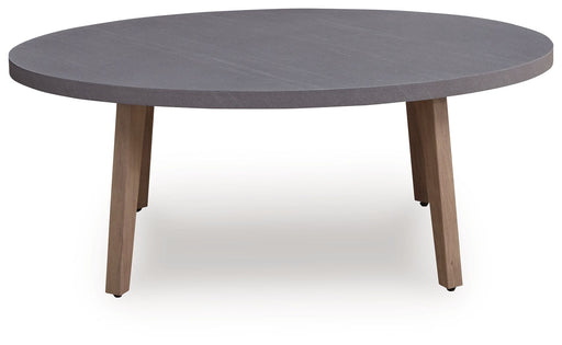 Harmony Headlands - Oval Cocktail Table - Natural / Gray - Tallahassee Discount Furniture (FL)