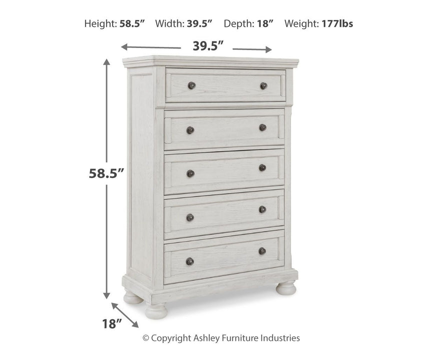 Robbinsdale - Five Drawer Chest - Antique White - Tallahassee Discount Furniture (FL)