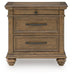 Karallin - Three Drawer Night Stand - Medium Brown - Tallahassee Discount Furniture (FL)