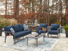 Gali - Gray / Blue - Sofa / Chairs / Table Set (Set of 4) - Tallahassee Discount Furniture (FL)
