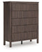 Pamytta - Five Drawer Wide Chest - Brown - Tallahassee Discount Furniture (FL)