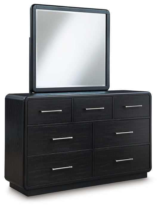 Rowanbeck - Black - Dresser And Mirror - Tallahassee Discount Furniture (FL)