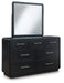 Rowanbeck - Black - Dresser And Mirror - Tallahassee Discount Furniture (FL)