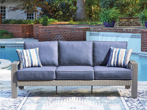 Half Moon Beach - Sofa With Cushion - Blue / Gray - Tallahassee Discount Furniture (FL)