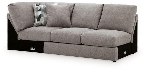 Lindon - LAF Armless Loveseat With Wedge - Smoke - Tallahassee Discount Furniture (FL)