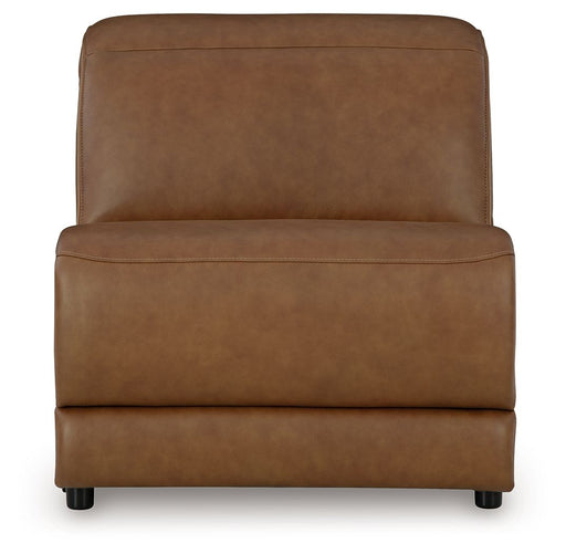 Magic Man - Armless Chair With Manual Headrest - Caramel - Tallahassee Discount Furniture (FL)