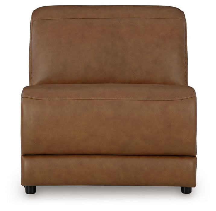 Magic Man - Armless Chair With Manual Headrest - Caramel - Tallahassee Discount Furniture (FL)