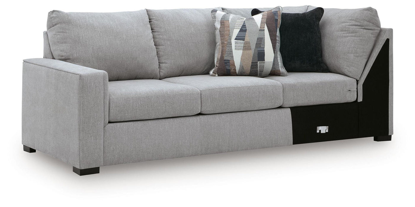 Lakepoint - LAF Sofa With Corner Wedge - Nickel - Tallahassee Discount Furniture (FL)