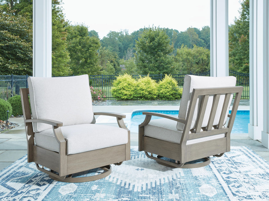 Rainier Ranch - Swivel Glider Chair With Cushion - Brown / Beige - Tallahassee Discount Furniture (FL)
