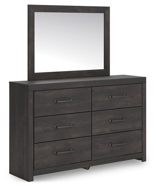 Hollivern - Dark Gray - Dresser And Mirror - Tallahassee Discount Furniture (FL)