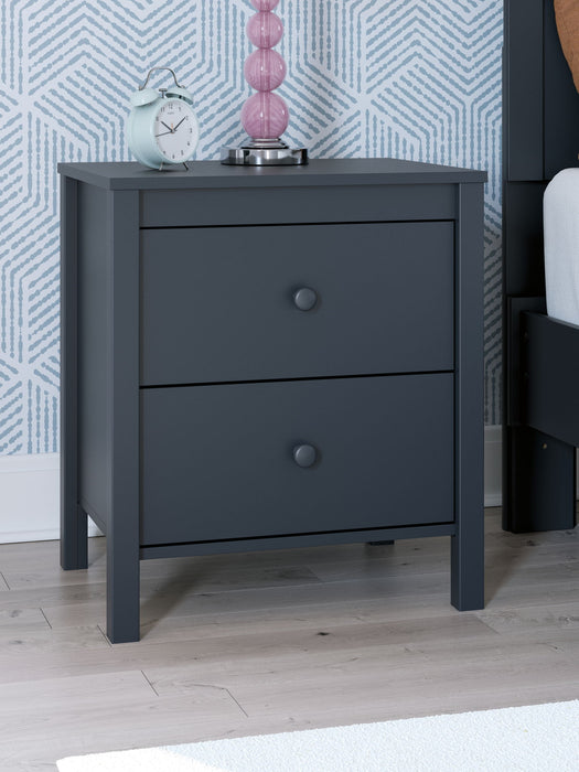 Simmenfort - Navy Blue - Two Drawer Night Stand - Tallahassee Discount Furniture (FL)