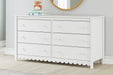 Hallityn - Six Drawer Dresser - White - Tallahassee Discount Furniture (FL)