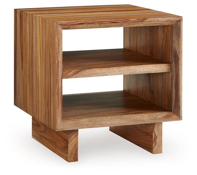 Dressonni - Brown - Square End Table - Tallahassee Discount Furniture (FL)