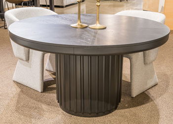 Haldenwick - Round Dining Room Table - Black - Tallahassee Discount Furniture (FL)