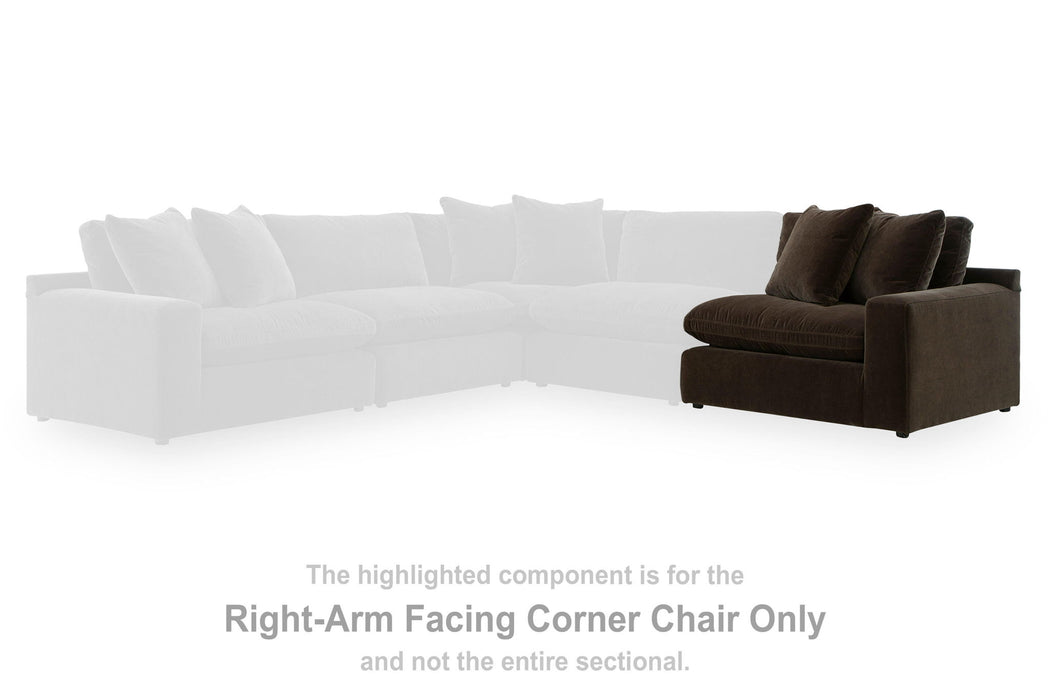 Maxton Heights - RAF Corner Chair - Bittersweet - Tallahassee Discount Furniture (FL)