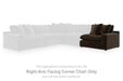 Maxton Heights - RAF Corner Chair - Bittersweet - Tallahassee Discount Furniture (FL)