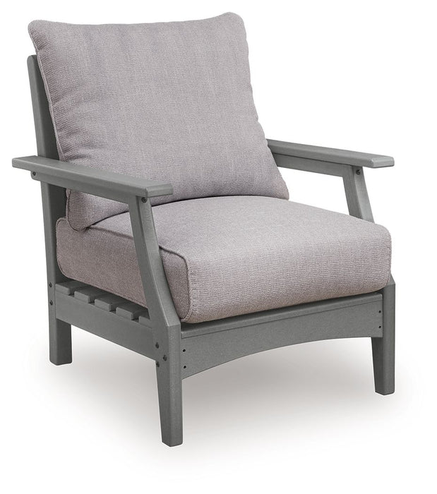 Cove Beach - Lounge Chair With Cushion (Set of 2) - Gray - Tallahassee Discount Furniture (FL)