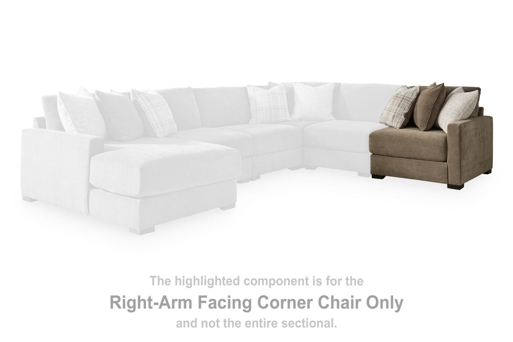 Camellia-Court - RAF Corner Chair - Coffee - Tallahassee Discount Furniture (FL)