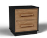 Kozmour - Two Drawer Night Stand - Black / Brown - Tallahassee Discount Furniture (FL)