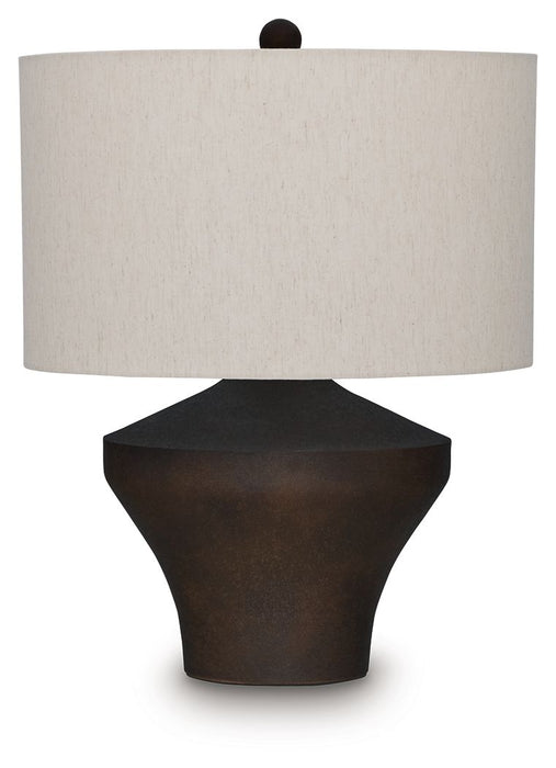 Dolanham - Metal Table Lamp - Distressed Brown - Tallahassee Discount Furniture (FL)