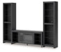 Cayberry - Black - 3-Piece Entertainment Center With Electric Fireplace - Tallahassee Discount Furniture (FL)