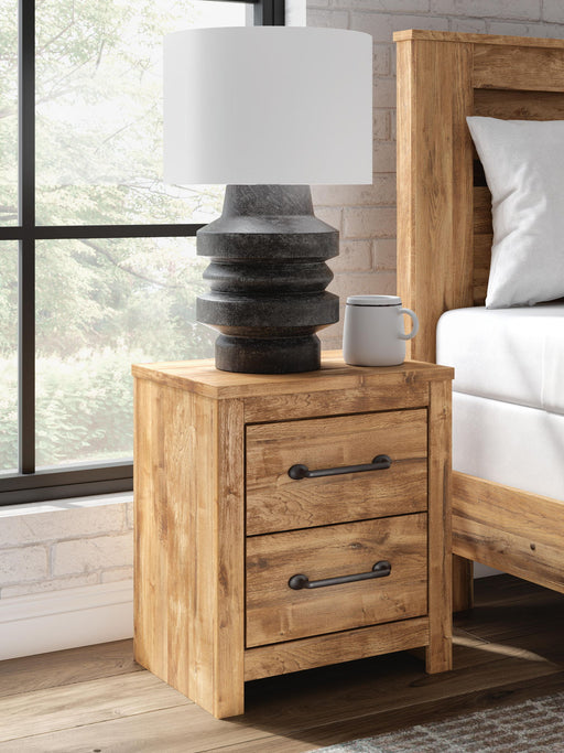 Maystonna - Two Drawer Night Stand - Brown - Tallahassee Discount Furniture (FL)