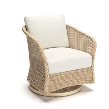 Stewarts Point - Swivel Glider Chair With Cushion - Beige - Tallahassee Discount Furniture (FL)