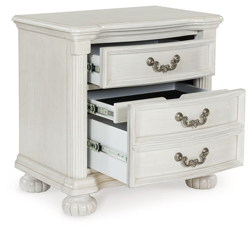 Montelaine - Antique White - Three Drawer Night Stand - Tallahassee Discount Furniture (FL)