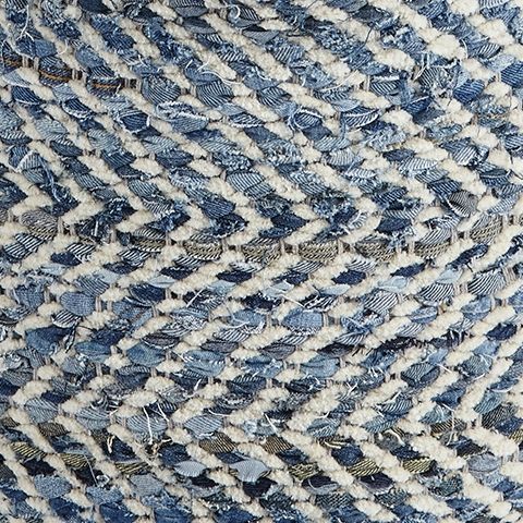 Chevron - Pouf - Blue - Tallahassee Discount Furniture (FL)