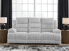 Rhines Falls - Alloy - Reclining Power Sofa With Drop Down Table - Tallahassee Discount Furniture (FL)