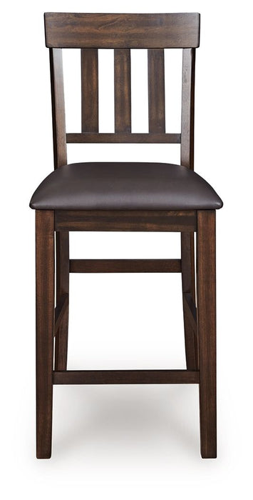 Haddigan - Upholstered Barstool (Set of 2) - Dark Brown - Tallahassee Discount Furniture (FL)