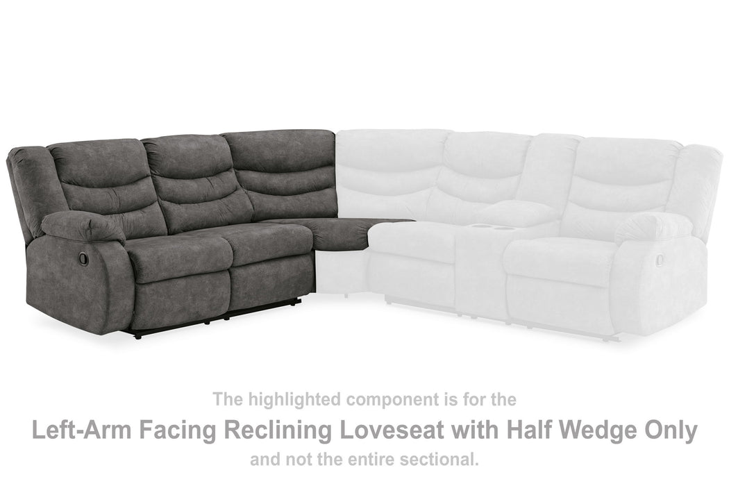 Partymate - Slate - Laf Reclining Loveseat - Tallahassee Discount Furniture (FL)