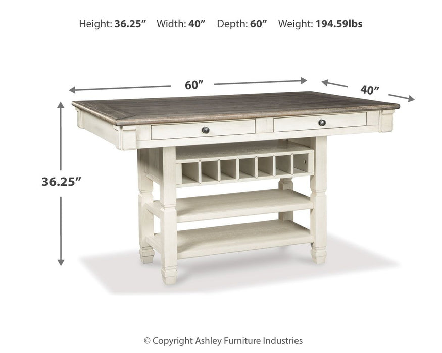Bolanburg - Rectangular Dining Room Counter Table - Beige - Tallahassee Discount Furniture (FL)