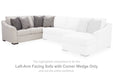 Koralynn - Laf Sofa with Corner Wedge - Stone - Tallahassee Discount Furniture (FL)