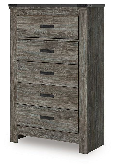 Frandern - Gray - Five Drawer Chest - Tallahassee Discount Furniture (FL)