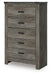 Frandern - Gray - Five Drawer Chest - Tallahassee Discount Furniture (FL)
