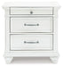 Kanwyn - Whitewash - Three Drawer Night Stand - Tallahassee Discount Furniture (FL)