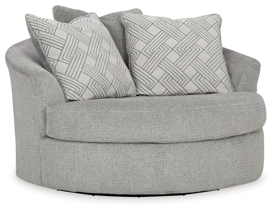 Casselbury - Cement - Oversized Swivel Accent Chair - Tallahassee Discount Furniture (FL)