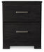 Belachime - Two Drawer Night Stand - Charcoal - Tallahassee Discount Furniture (FL)