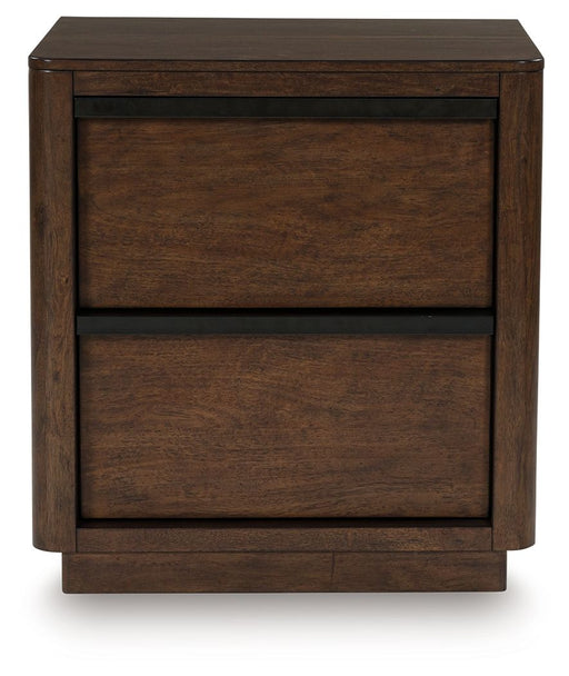 Dilenno - Dark Brown - Two Drawer Night Stand - Tallahassee Discount Furniture (FL)