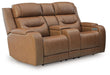 Knightington - Power Reclining Loveseat With Audio Seating - Tallahassee Discount Furniture (FL)