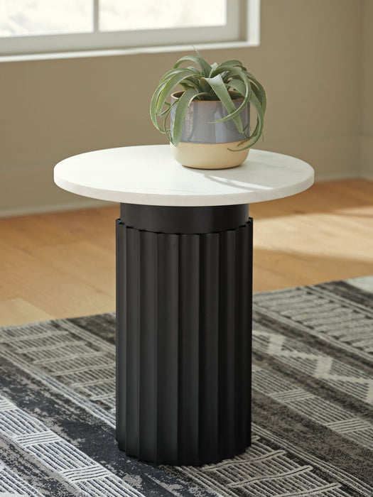 Wainstone - Black / White - Accent Table - Tallahassee Discount Furniture (FL)