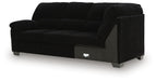 SimpleJoy - LAF Sofa With Corner Wedge - Onyx - Tallahassee Discount Furniture (FL)