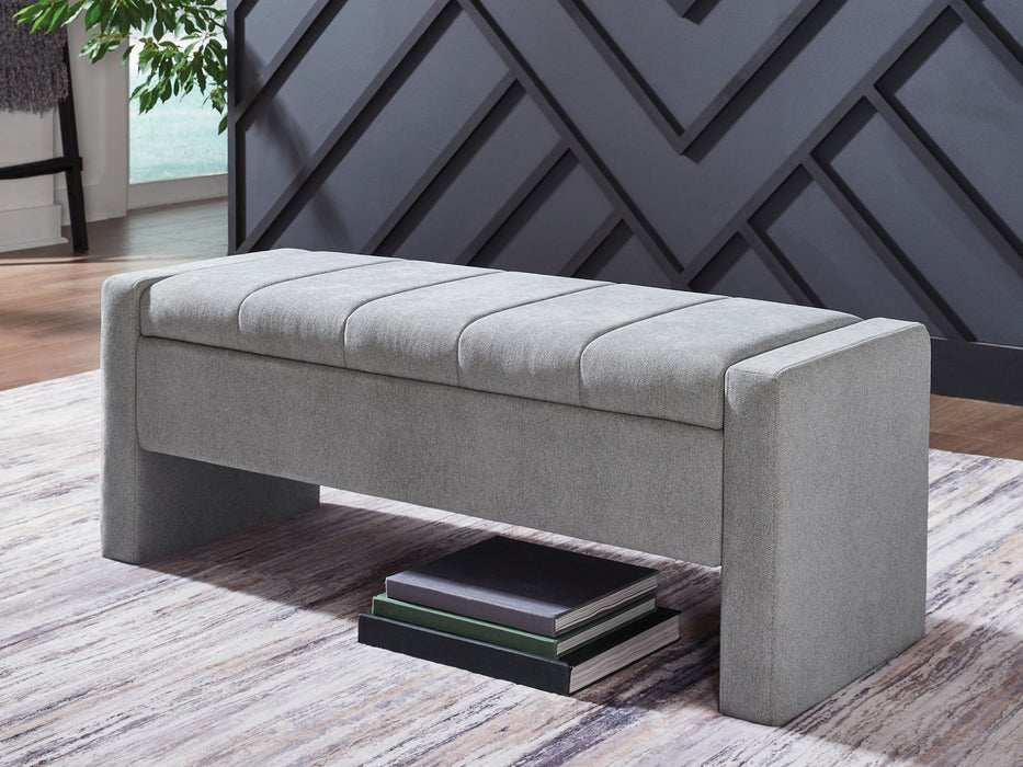 Akselman - Gray - Storage Bench - Tallahassee Discount Furniture (FL)