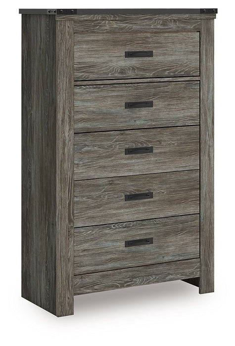 Frandern - Gray - Five Drawer Chest - Tallahassee Discount Furniture (FL)