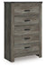Frandern - Gray - Five Drawer Chest - Tallahassee Discount Furniture (FL)