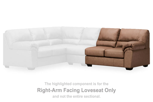 WillowBend - Caramel - RAF Loveseat - Tallahassee Discount Furniture (FL)