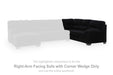 SimpleJoy - RAF Sofa With Corner Wedge - Onyx - Tallahassee Discount Furniture (FL)