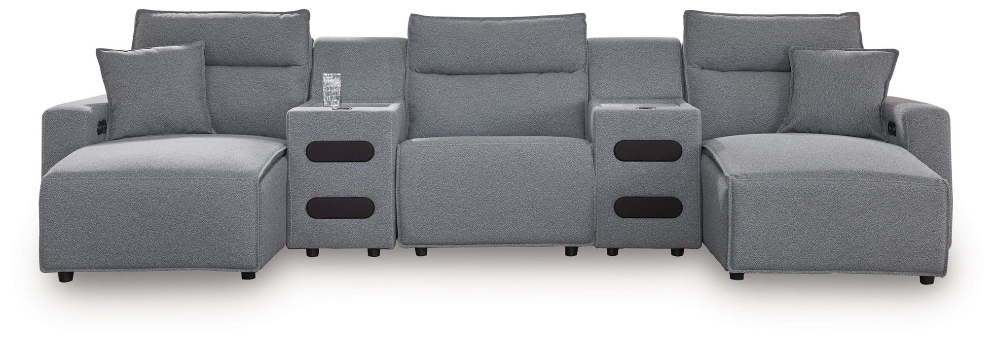 ModMax II - Salt And Pepper - Reclining Sectional - Tallahassee Discount Furniture (FL)