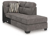 Olten - Graphite - RAF Corner Chaise - Tallahassee Discount Furniture (FL)